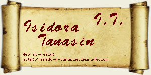 Isidora Tanasin vizit kartica